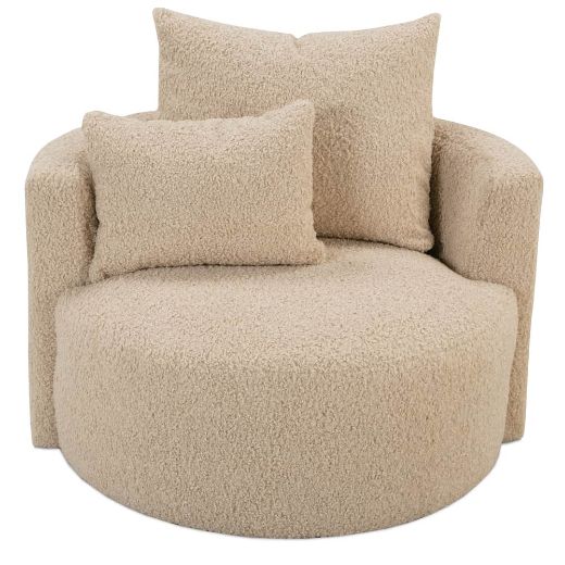 Picture of Neutral Boucle Leander Swivel Chair